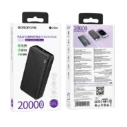 پاوربانک برندبروفون مدل BJ56A 22.5W+PD 20W ظرفیت 20000 میلی‌ آمپر